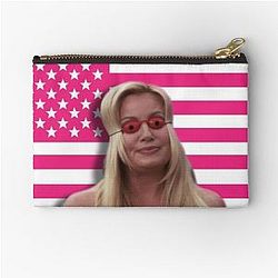 Jennifer Coolidge American Flag Zipper Pouch