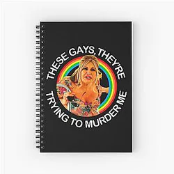 Jennifer Coolidge Quote the Gays They're Trying to Murder Me Spiral Notebook