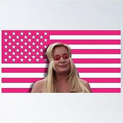 Jennifer Coolidge American Flag Poster