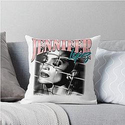 Ornate Jennifer Lopez Silhouette Throw Pillow