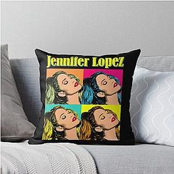 Shabby Jennifer Lopez Pop Art Throw Pillow