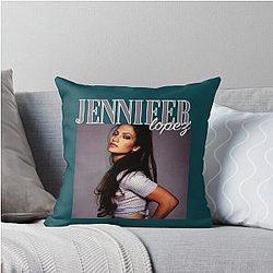 Jennifer Lopez 90s Throw Pillow