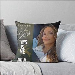 Jennifer Lopez - This Me Now Inspired Aesthetic Portrait Throw Pillow