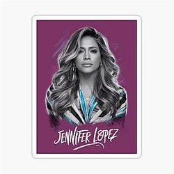 Ethereal Elegance Jennifer Lopez Tribute Sticker