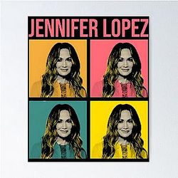 Close Up Photo of Jennifer Lopez Poster