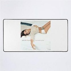 Jennifer Lopez Elegant Retro Pop Aesthetic Design Desk Mat