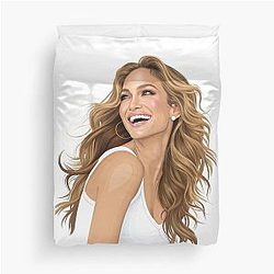 Jennifer Lopez Inspired Portrait Duvet Cover
