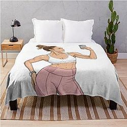Jennifer Lopez - Confident Fitness Style Throw Blanket