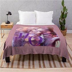 Jennifer Lopez Glitter Pop Art Glam Music Aesthetic Throw Blanket