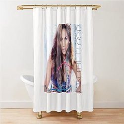 Jennifer Lopez Bold Dance Pop Aesthetic Artwork Shower Curtain