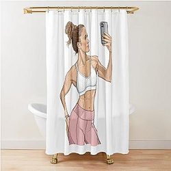 Jennifer Lopez - Confident Fitness Shower Curtain