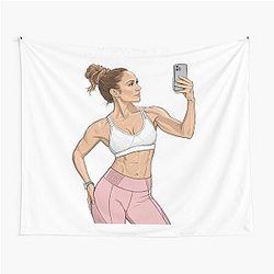 Jennifer Lopez - Confident Fitness Style Tapestry