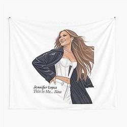 Jennifer Lopez Inspired Art of a Modern Muse Tapestry
