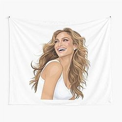 Jennifer Lopez Radiant Smile Portrait Tapestry