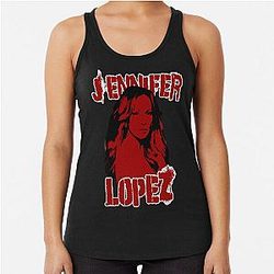 Retro Style Jennifer Lopez Racerback Tank Top