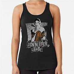 Jennifer Lopez Grunge Style Racerback Tank Top