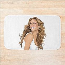 Jennifer Lopez Inspired Radiant Smile Portrait Bath Mat
