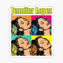 Shabby Jennifer Lopez Pop Art Sticker