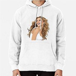 Jennifer Lopez Inspired Radiant Smile Portrait Pullover Hoodie