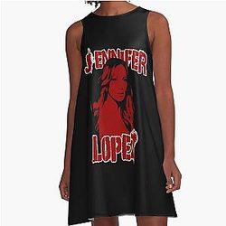 Retro Style Jennifer Lopez A-Line Dress