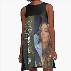Jennifer Lopez - This Is Me Now Aesthetic Portrait A-Line Dress