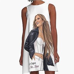 Jennifer Lopez Inspired Art of a Modern Muse A-Line Dress