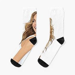 Jennifer Lopez Inspired Portrait Socks