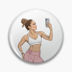 Jennifer Lopez Confident Fitness Style Pin
