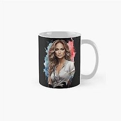 Jennifer Lopez Watercolor Portrait Classic Coffee Mug