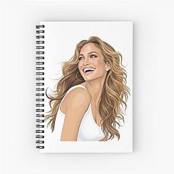 Jennifer Lopez Inspired Radiant Smile Portrait Notebook