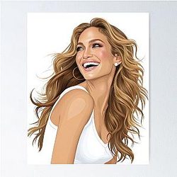 Jennifer Lopez Inspired Portrait Poster