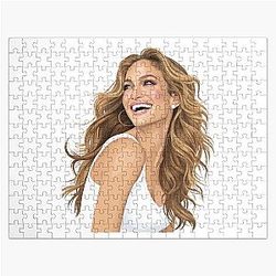 Jennifer Lopez Inspired Portrait Jigsaw Puzzle