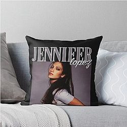 Jennifer Lopez 90s Costume Throw Pillow