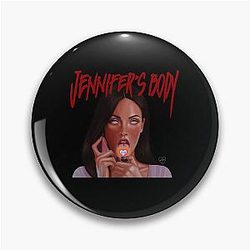 Jennifer's Body Black Background Check Pin