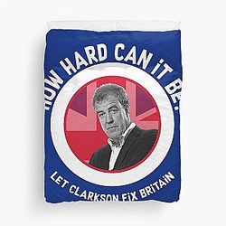 Jeremy Clarkson Prime Minister - Clarkson Funny Gifts - Duvet Cover For The King