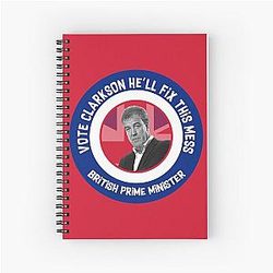 Jeremy Clarkson Prime Minister 

Jeremy Clarkson Funny Gifts 

Clarkson For King Spiral Notebook