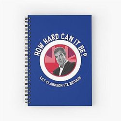 Jeremy Clarkson Prime Minister Clarkson Gifts for the King Spiral Notebook
