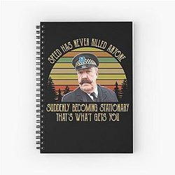 Jeremy Clarkson Speed Never Killed Anyone Suddenly Becoming Stationary That's What Gets You Spiral Notebook