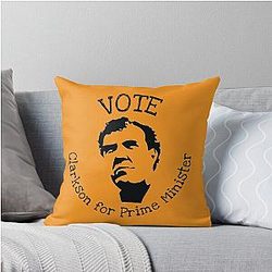 Jeremy Clarkson British Prime Minister t shirt - Vote Clarkson Throw Pillow