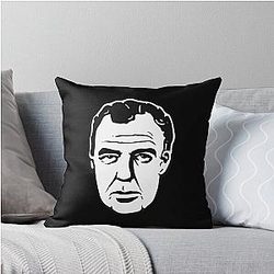 Jeremy Clarkson Cartoon Design Throw Pillow