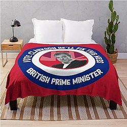 Jeremy Clarkson Prime Minister - Clarkson Funny Gifts For King Throw Blanket