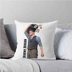 Jeremy Jordan Newsies Sticker Throw Pillow