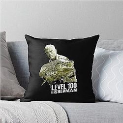 Jeremy Wade Level 100 Fisherman designs Throw Pillow