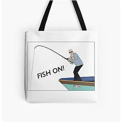 Jeremy Wade Fish On All Over Print Tote Bag