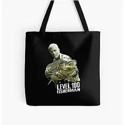 Jeremy Wade Level 100 fisherman designs Over Print Tote Bag