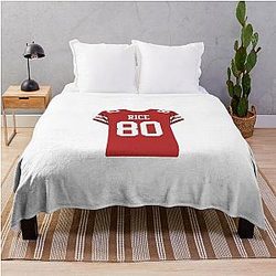 Jerry Rice Jersey Throw Blanket