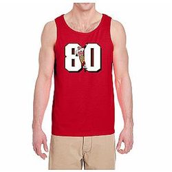 Red San Francisco Jerry Rice 80 Logo Tank Top