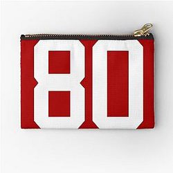 Jerry Rice Number 80 Jersey San Francisco 49ers Inspired Zipper Pouch