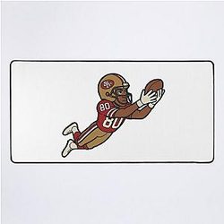 Gridiron Greats: A Cartoon Jerry Rice Desk Mat