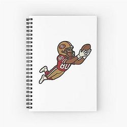 Gridiron Greats: A Cartoon Tribute to Jerry Rice Spiral Notebook